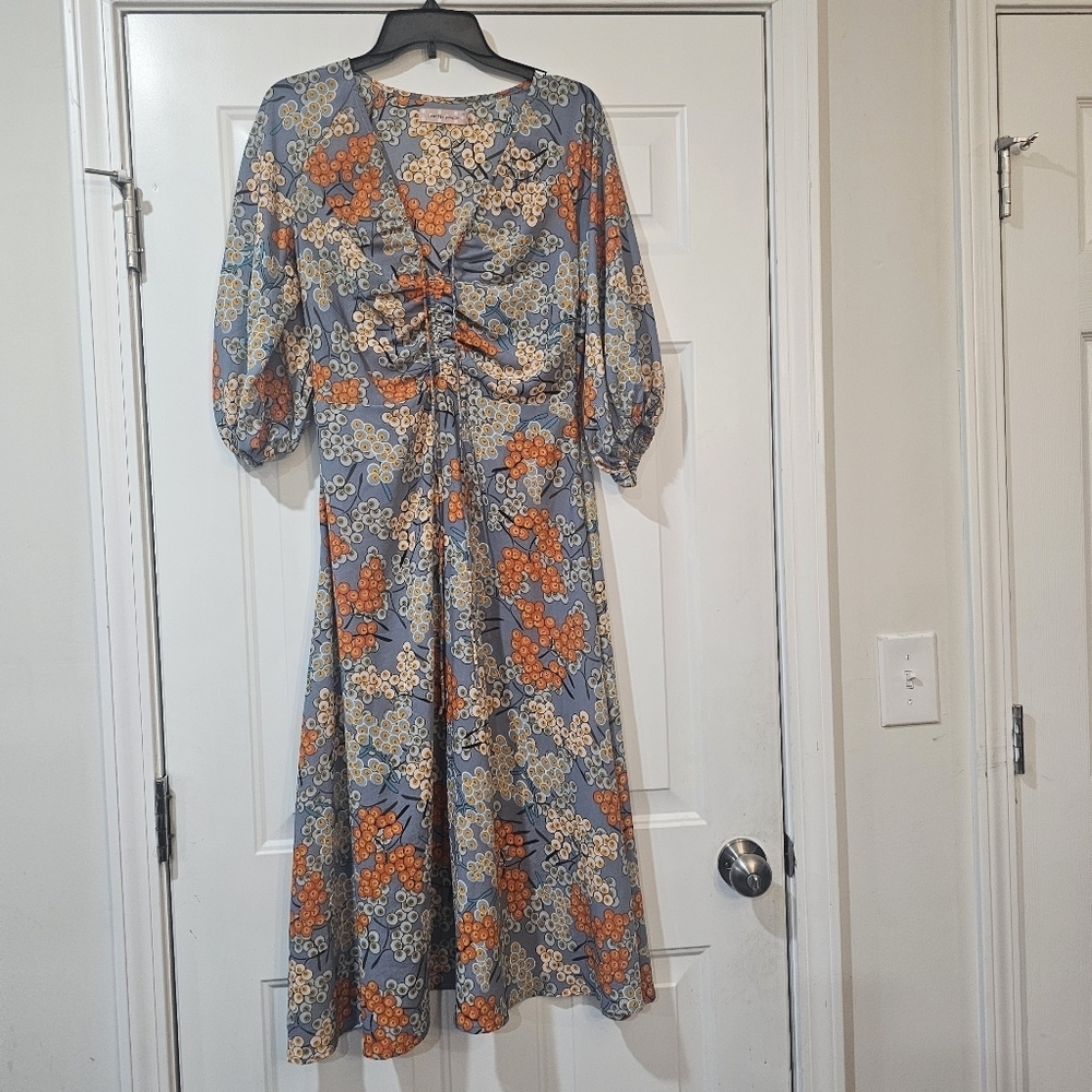 Traffic People Floral Print Midi Dress Size Small